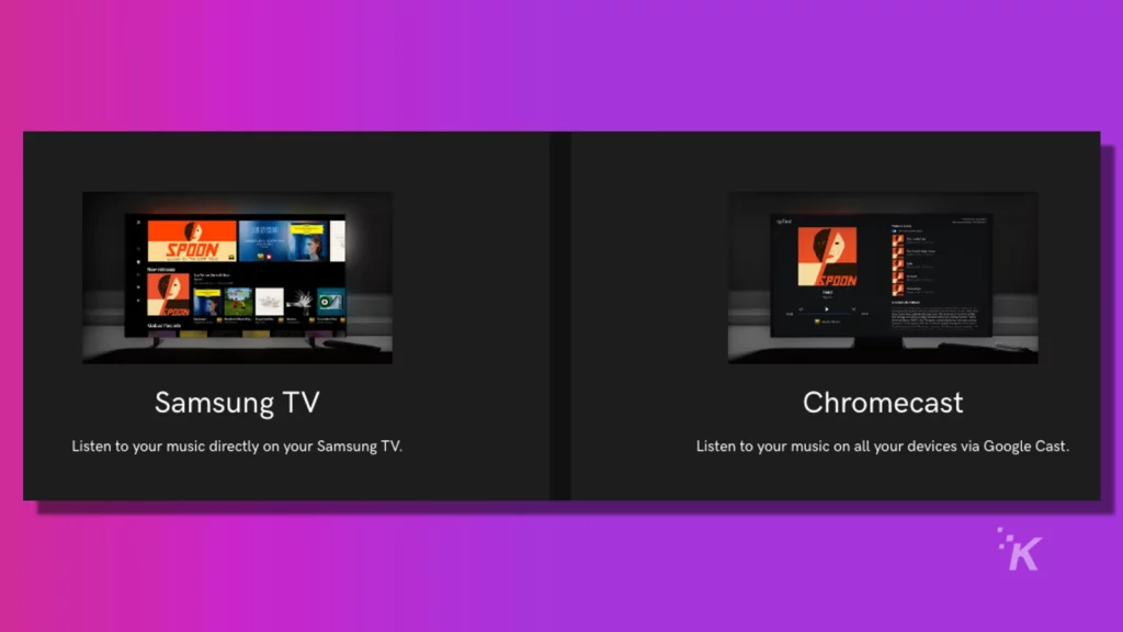 qobuz は alexa や google home では動作しませんが、samsung TV や Chromecast などのスマート テレビでは動作します