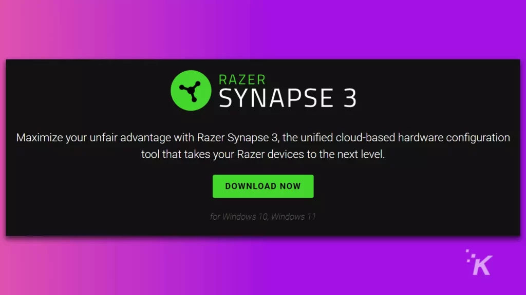 software de sinapsis razer