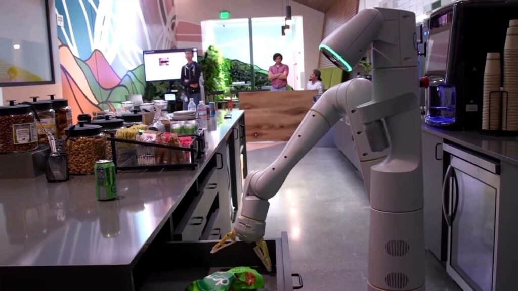 robot google mendapatkan makanan ringan