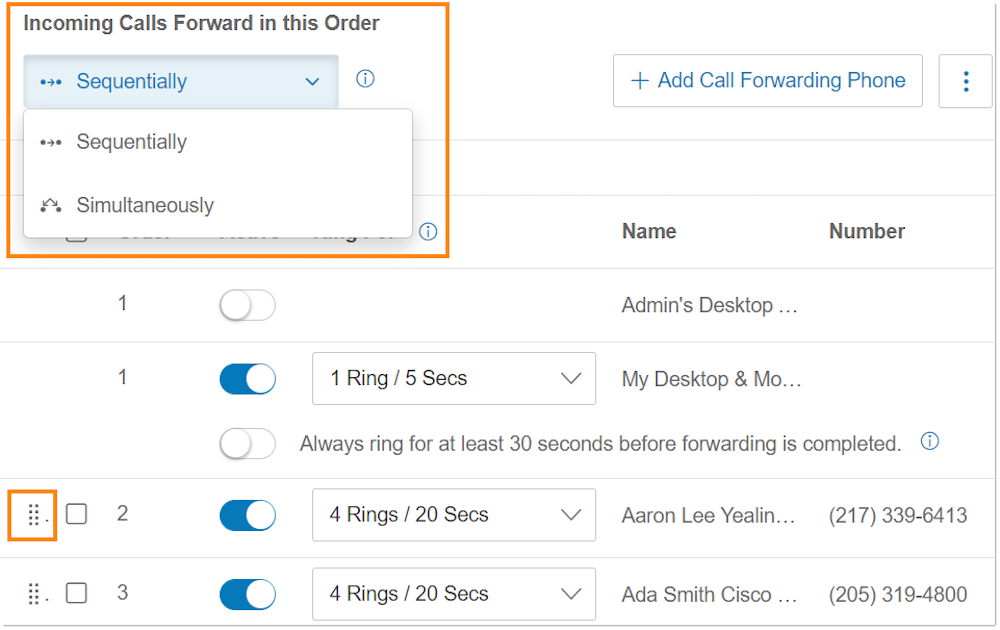 RingCentral 음성 통화