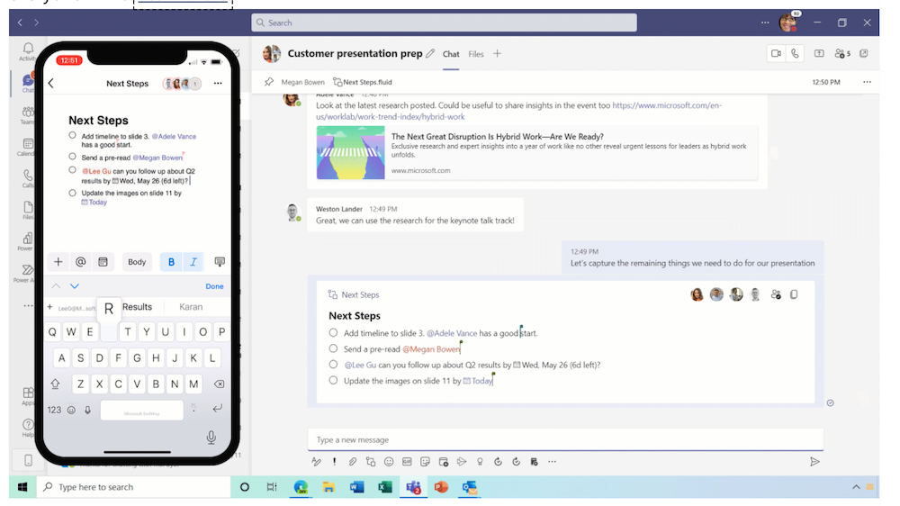 Pętla Microsoft Teams