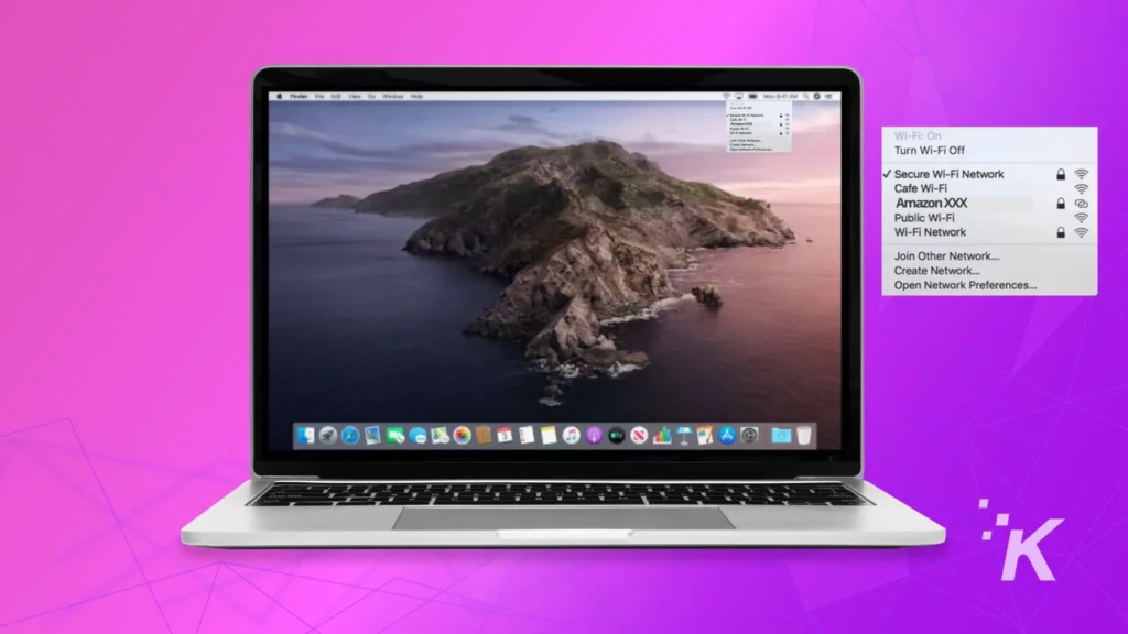 macbook'ta wifi bağlantılarını gösterme