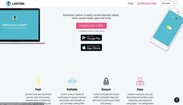 VPNs aren’t perfect: Here are some of the best VPN alternatives - VPN alternatives Lantern scaled e1589199621429