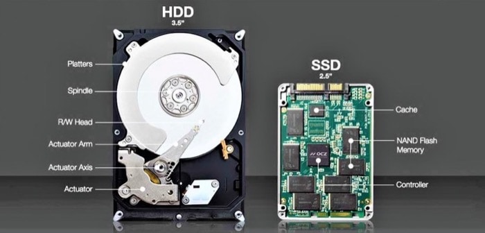 HDD vs SSD internals