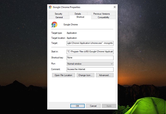 How to Always Launch any Web Browser in Private Browsing/Incognito Mode - Private Browsing Google Chrome Windows