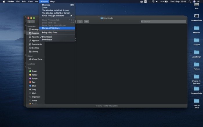 Merge Finder windows