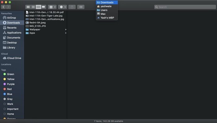 Jump to a file path in Finder