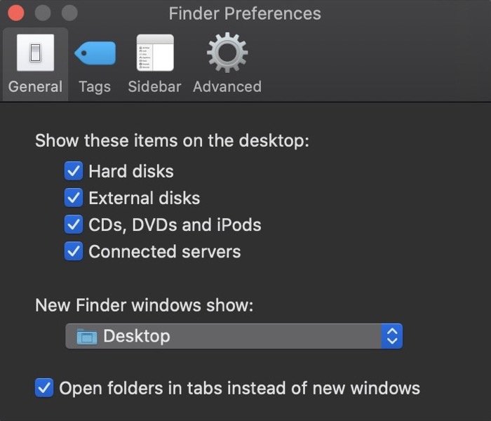 Set default window for Finder