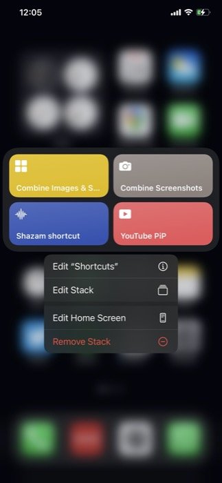 iOS 14 remove/edit widget stack