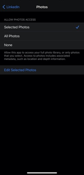 Limit access to Photos