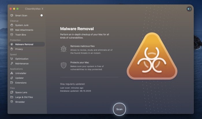 CleanMyMac X Malware Removal