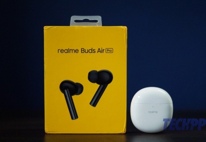 Realme Buds Air Pro Review: Pro features; middling performance - Realme Buds Air Pro box contents