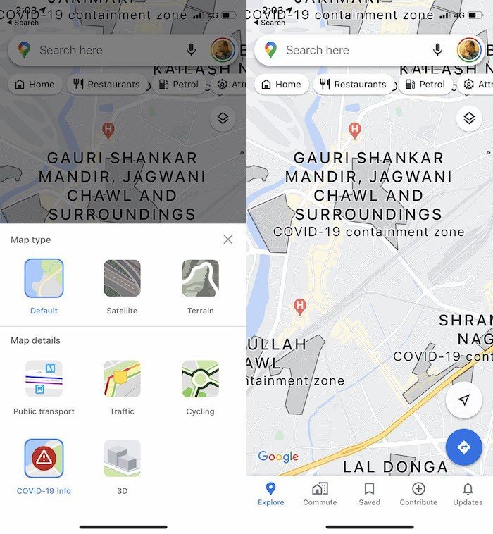 Stepping outside in Covid Times? Look at Google Maps before you leave! - google maps covidLayer