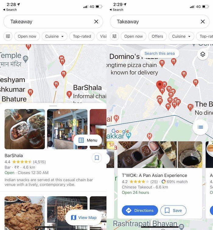 Stepping outside in Covid Times? Look at Google Maps before you leave! - covid takeaway