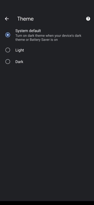 Dark mode 