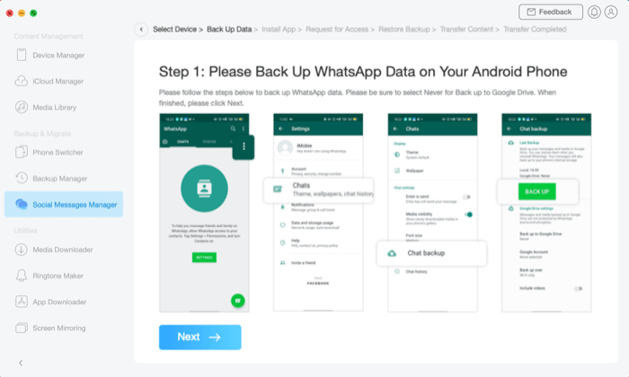 AnyTrans (WhatsApp data transfer)