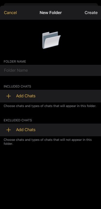 Telegram Chat folders