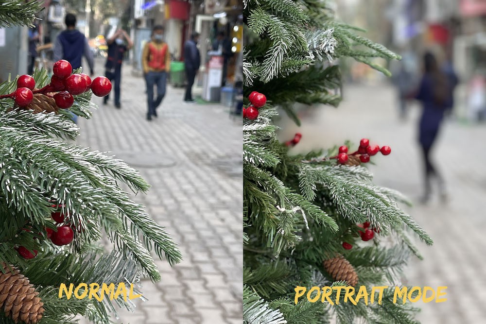 How to get great Bokeh without Portrait Mode on Smartphones - normal vs portrait 1