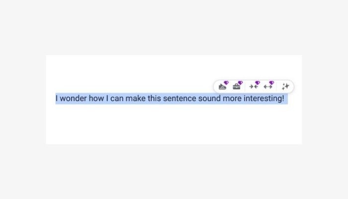 Wordtune word suggestions