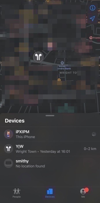 Locate AirPods (using Find My app) 