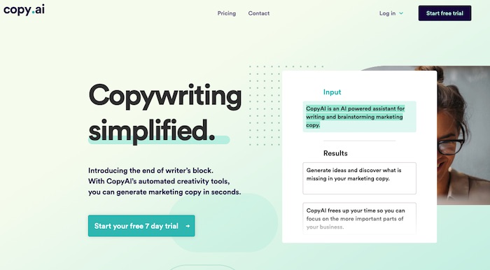 The Best AI Writing Tools to Help You Write Better Content Faster in 2022 - copy ai