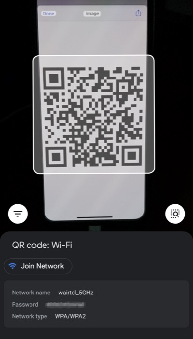 connecting to Wi-Fi using Google Lens
