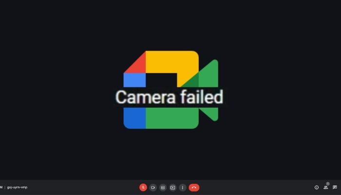 Google Meet camera failed