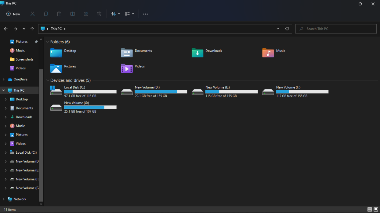 Windows 11 new file manager