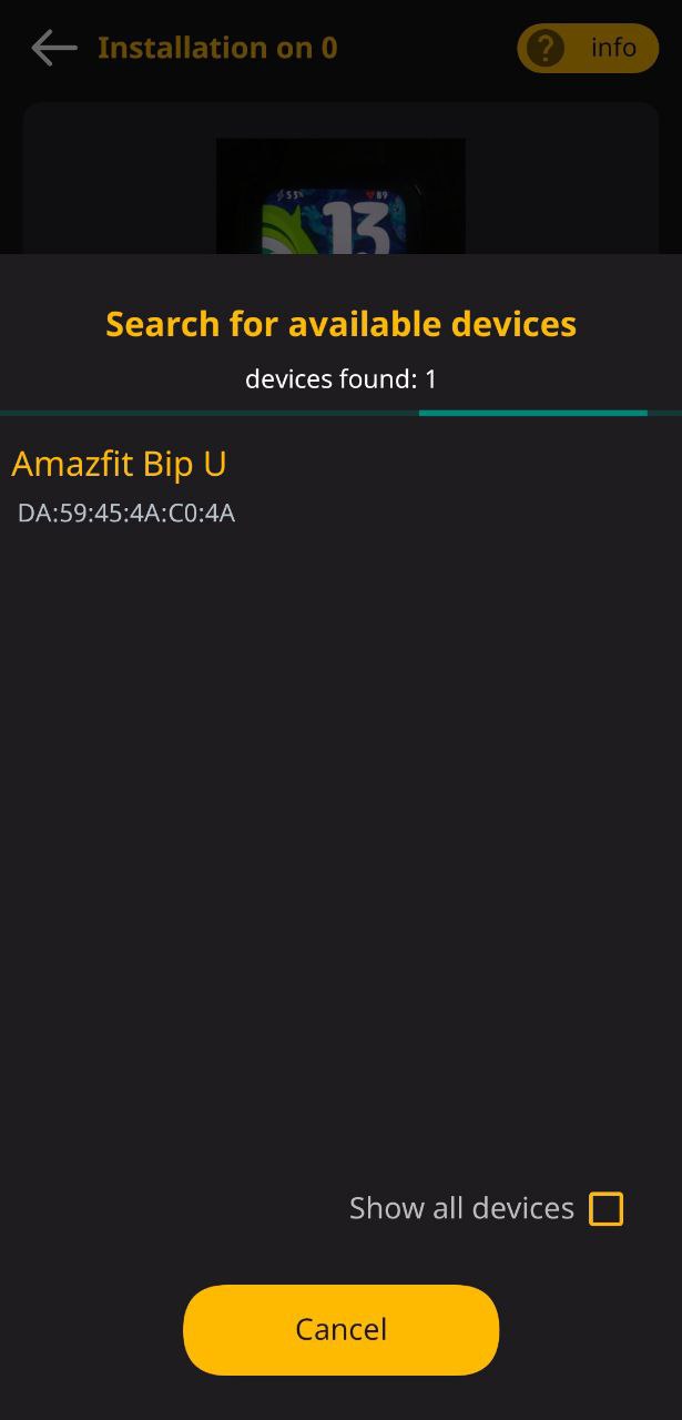 Amazfit Amazface device