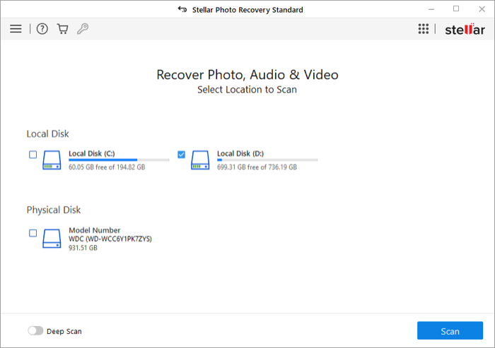 Stellar Photo Recovery