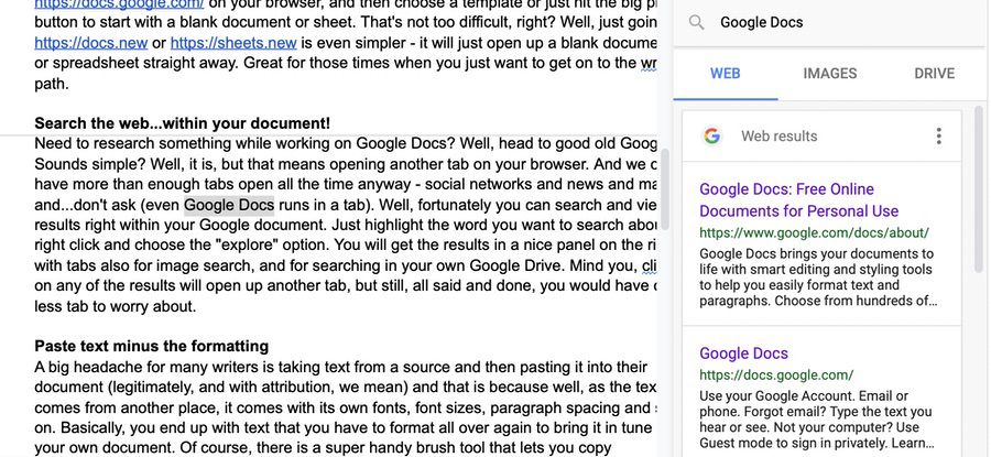 Using Google Docs for Writing? Ten Tips to Speed Things Up! - SearchTheWeb2