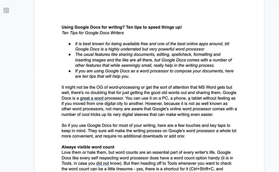 Using Google Docs for Writing? Ten Tips to Speed Things Up! - GetAClearView2