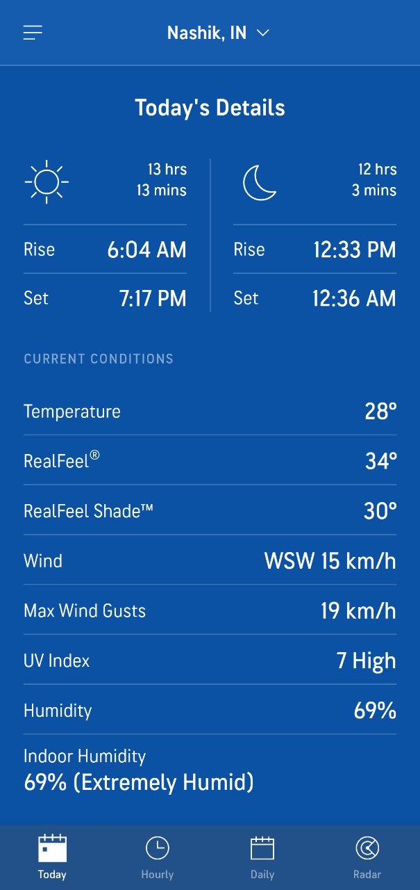 accuweather app