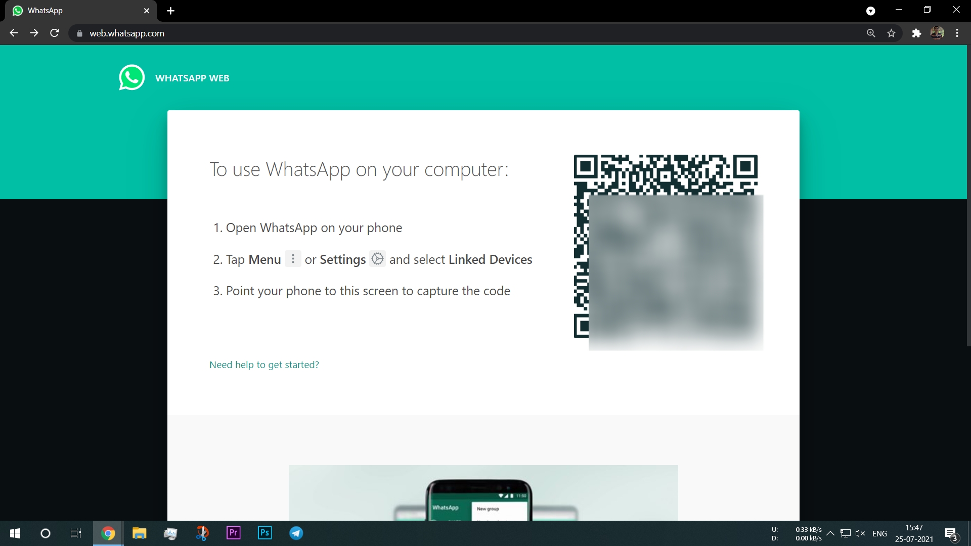 whatsapp multi-device QR code link