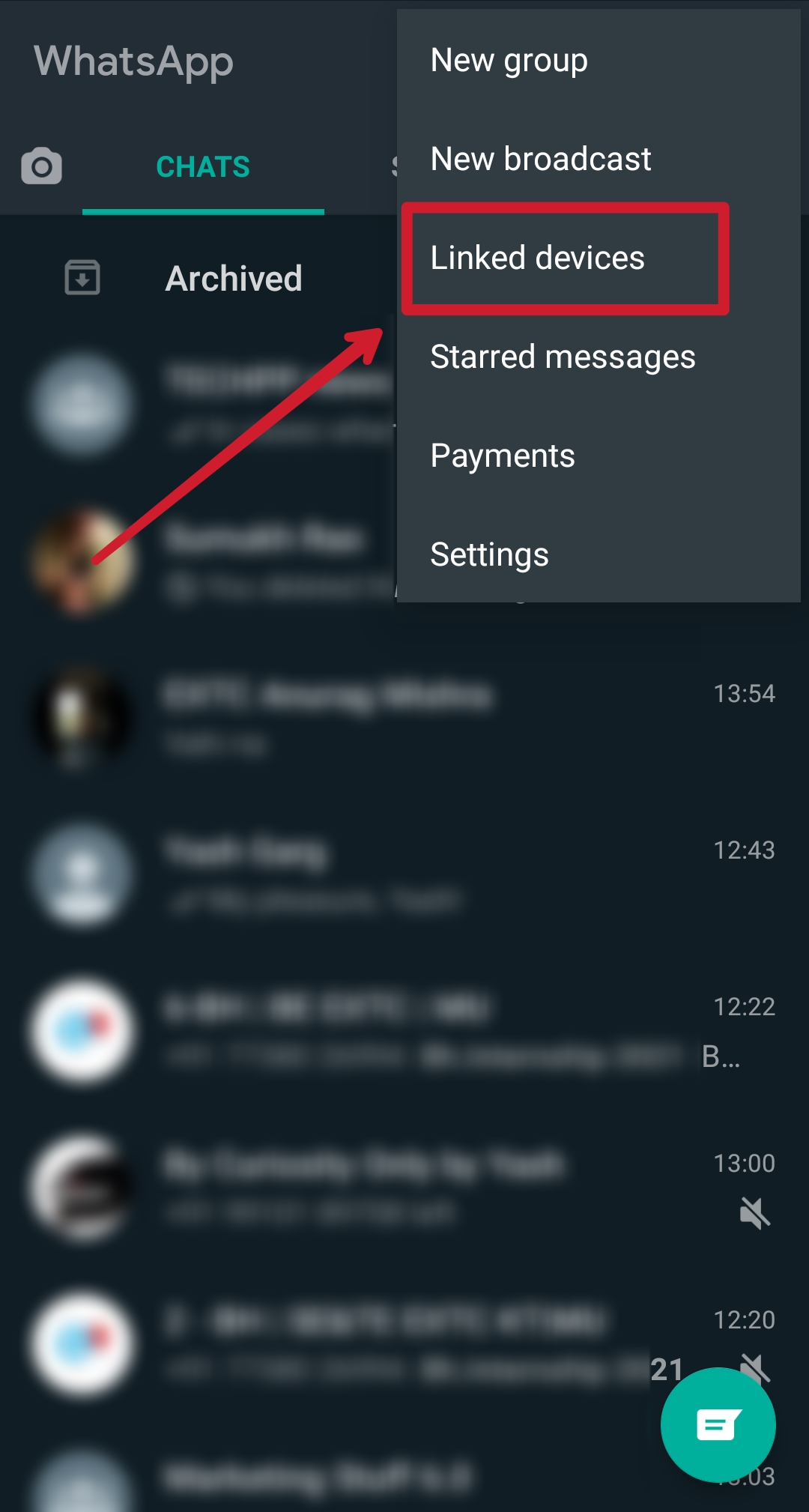 linked devices in whatsapp for android