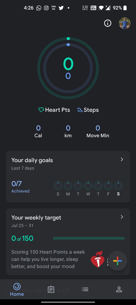 Google fit home