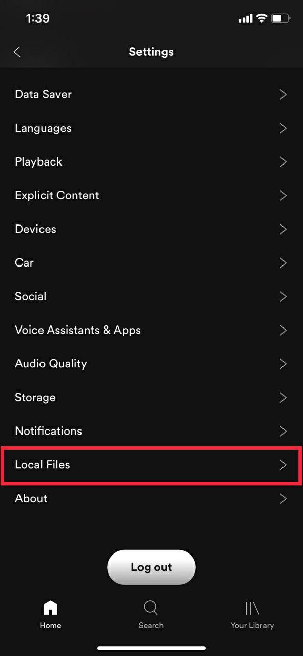 Spotify ios settings