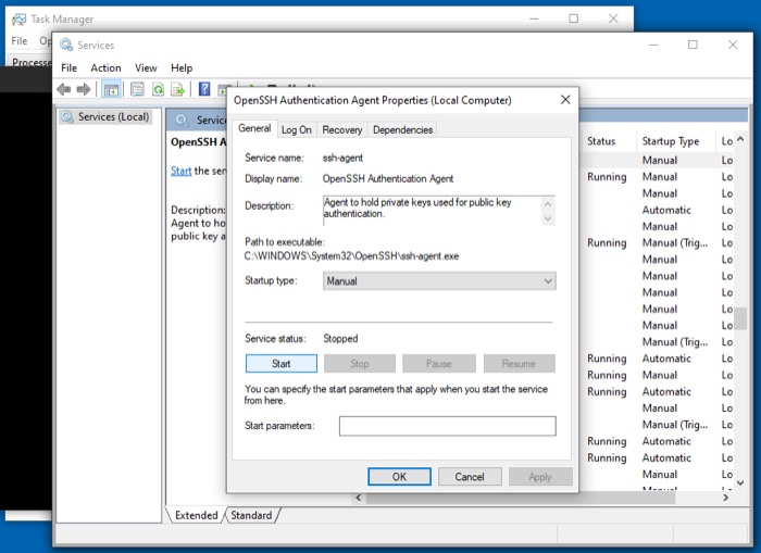 configuring SSH on Windows