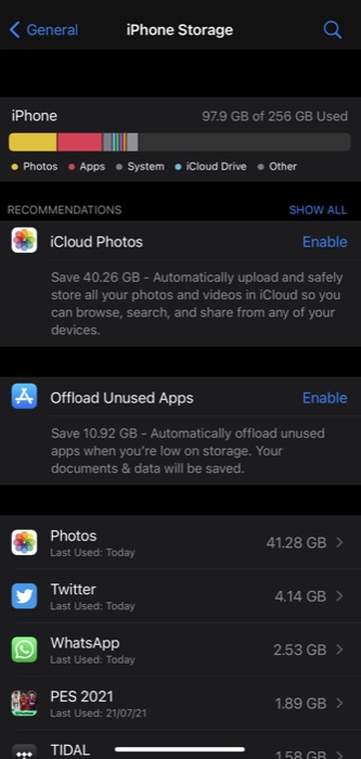 clean up iPhone storage