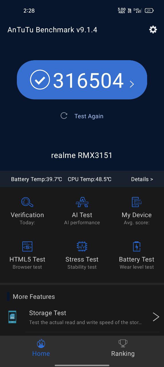 realme 8i antutu