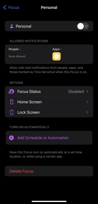 focus mode scheduling