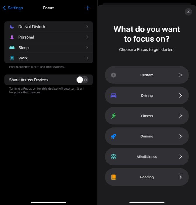 focus mode on iOS 15 