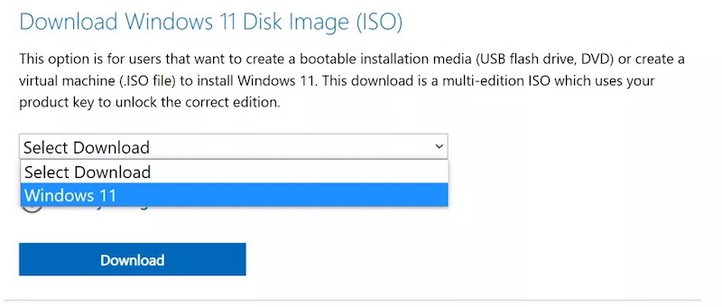 windows 11 disk image