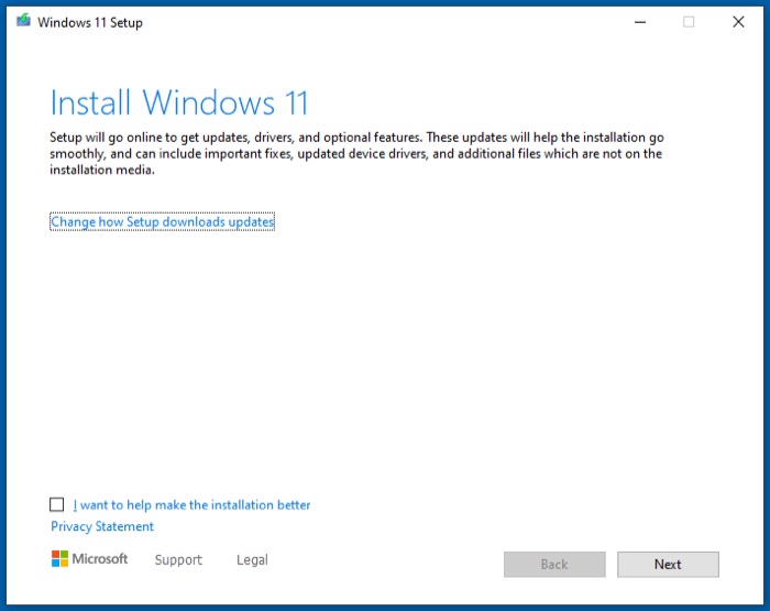 installing Windows 11