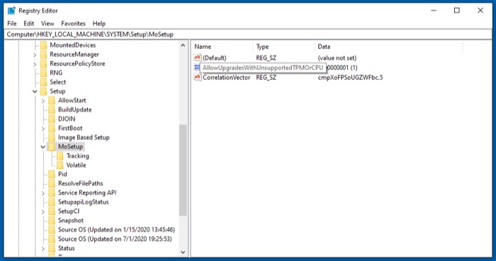 modifying Windows Registry 