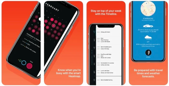 Timepage iPhone calendar app