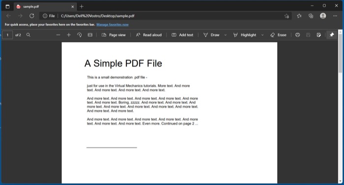 electronically sign a PDF document on Windows using Edge