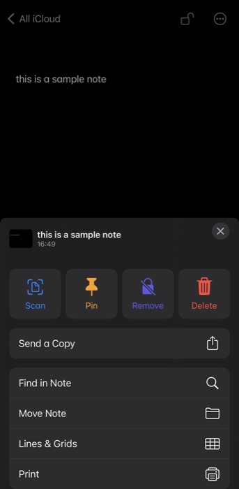 remove lock from a note