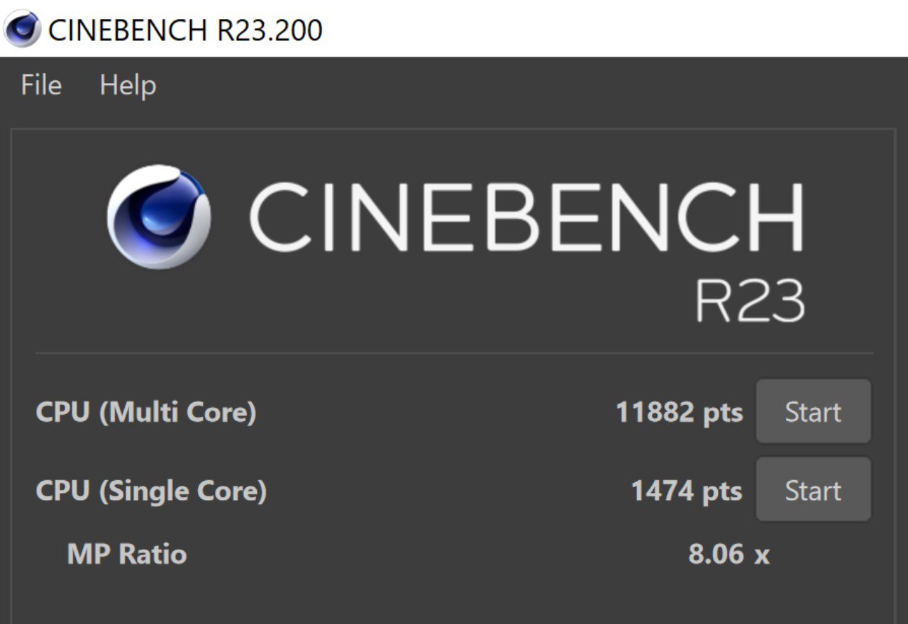 cinebench vivobook 16x