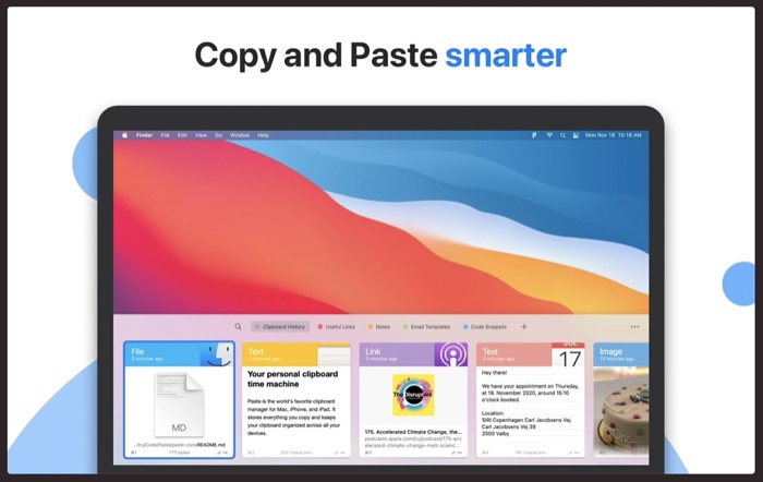 Paste Mac clipboard manager